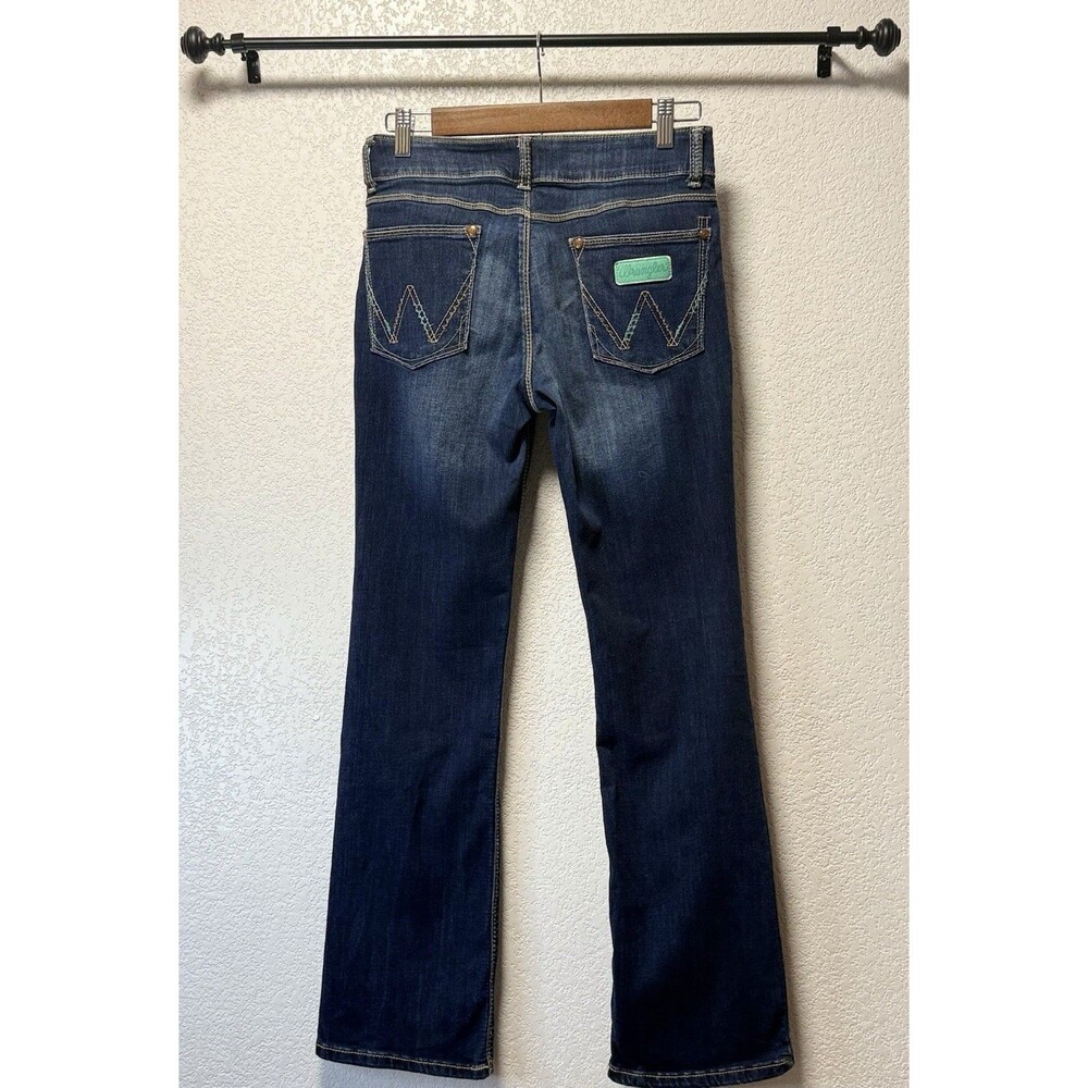 Wrangler Women’s Boot Cut Jeans Dark Wash Stretch Denim Size 5/6 x 32 - Picture 4 of 7